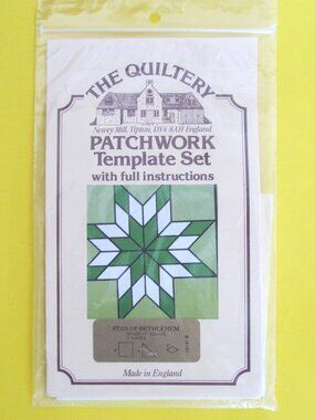 Vintage patchwork template set STAR OF BETHLEHEM